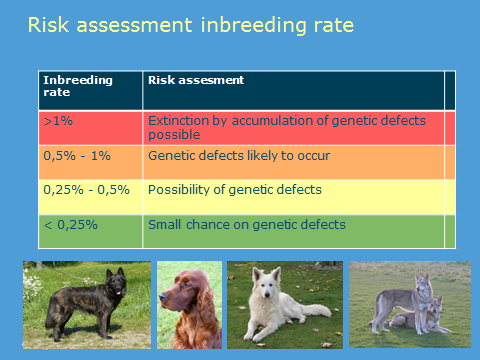 Chapter : Monitoring the rate of inbreeding - Textbook Animal breeding  and Genetics - HBO (EN) - Wiki Groen Kennisnet